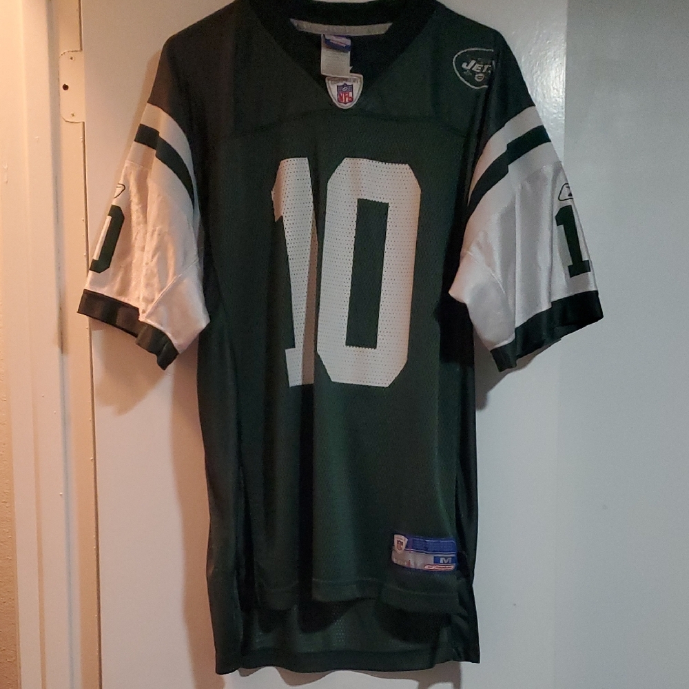 Jets Reebok Green and White Men's Jersey